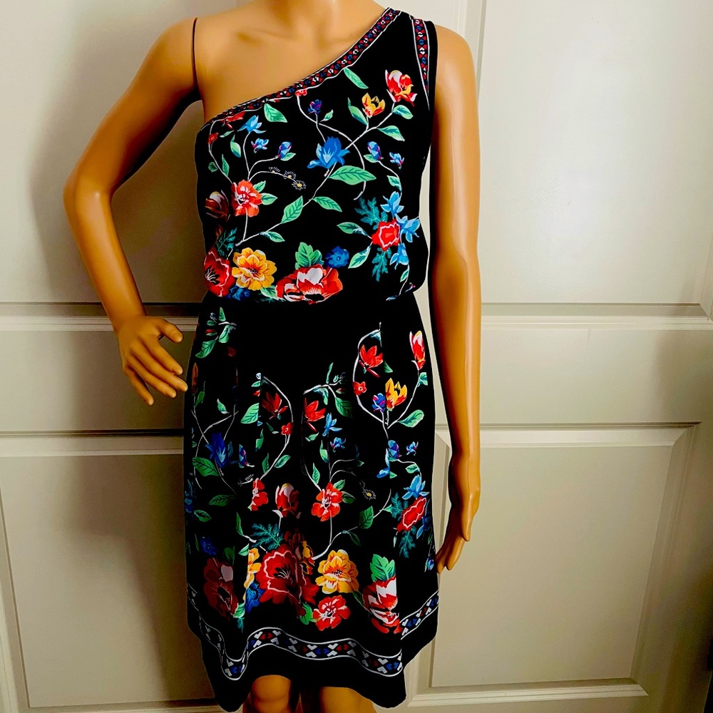 New SHEIN LUNE Floral Print One Shoulder Dress - Picture 5 of 8